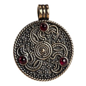 Anglo-Saxon Pendant, eagle heads, England, bronze