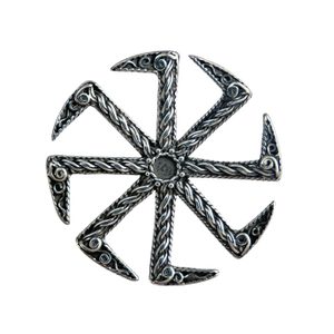 KOLOVRAT, slawisches Symbol der Sonne, Anhänger, Silber 925