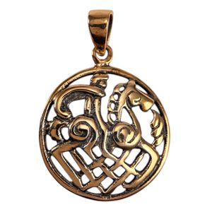 ODIN et SLEIPNIR, pendentif en bronze