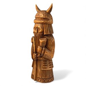 VELES, SLavic God, hand carved wooden statue