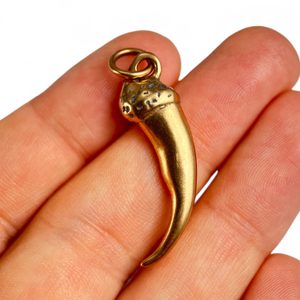 WOLF CLAW, pendant, bronze