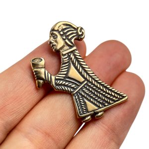 VALKYRIE with a horn, Birka, bronze pendant