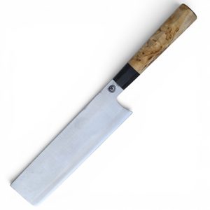 Japanese Nakiri Knife, Stainless Steel, Birch