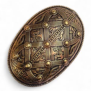 Broche tortue viking, bronze
