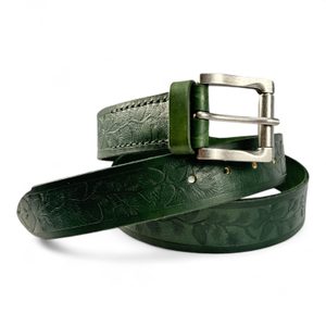 Cônes, motif de chasse, ceinture en cuir