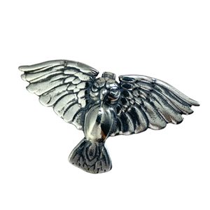 ATHENE NOCTUA, sterling silver little OWL pendant, small