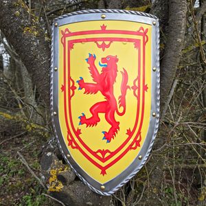 ECOSSE, BOUCLIER MÉDIÉVAL - métal, fait main