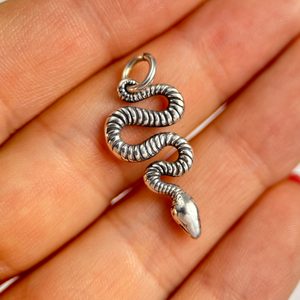 SERPENT, pendentif en argent