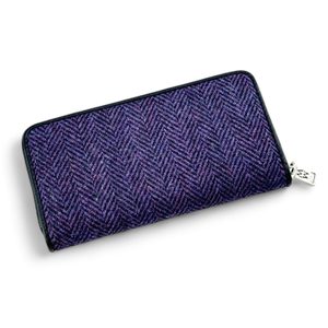 Irish wool wallet purple