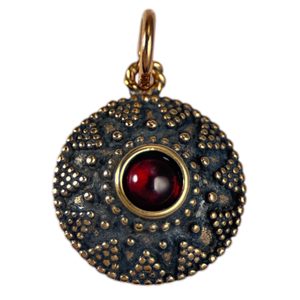 ISOLDA, garnet, bronze pendant