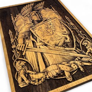 King Premysl Otakar II of Bohemia, wood 32x44 cm