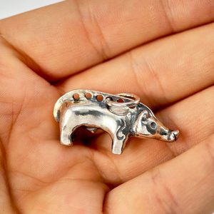CELTIC BOAR, Tabor, Bohemia, pendant, sterling silver