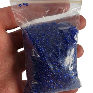 Perles de rocaille Preciosa, bleu, transparent 10 / 0