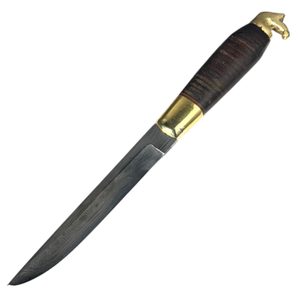 HEVONEN, finnisches Puukko-Messer, Damaszenerstahl