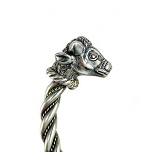 Keltisches Stierarmband, Trichtingen, massiv Silber 925