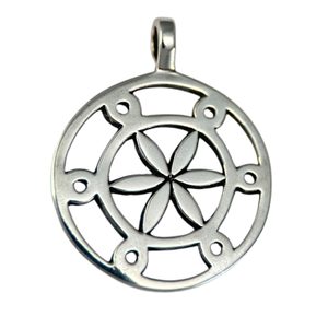 SLAVIC SUN, silver pendant