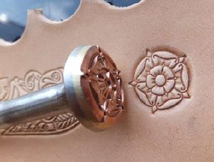 MEDIEVAL ROSE, leather stamp