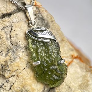 DIVA, pendant with Moldavite, silver 925/1000