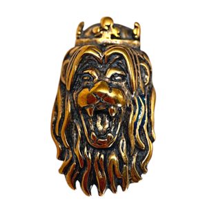 Lion's Head, belt concho, bronze