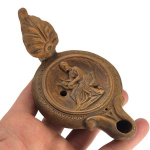 Roman oil lamp, lyre