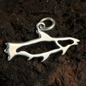 LUOSSA, Sami Salmon, Lapland Silver pendant