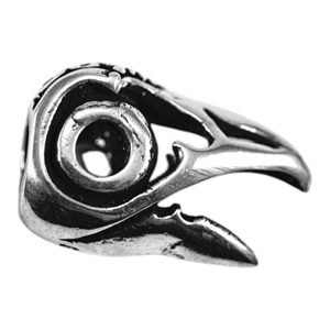 Crâne de corbeau, barbe perle, argent