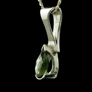 PLACIDA, Moldavite Silver Pendant