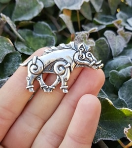 COLLACH - Celtic Boar pendant, silver, 10g