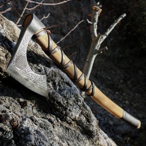 VALKNUT etched Viking Axe