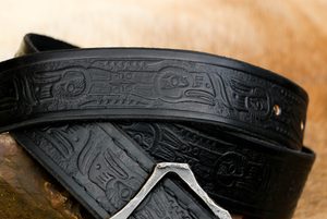 Thunderbird, leather belt with forged buckle