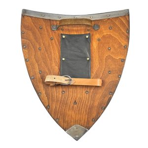 Bouclier médiéval en bois, combat