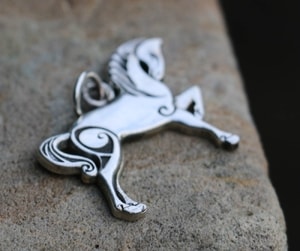 CELTIC HORSE, silver pendant