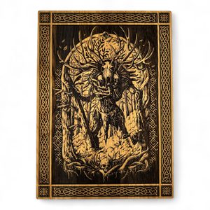 LESHY, décoration murale, bois 32x46cm