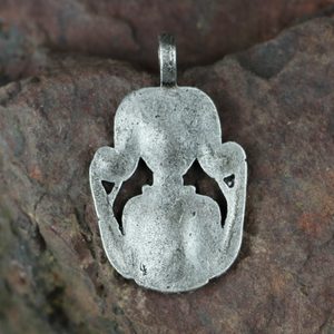 CELTIC GODDESS, zinc pendant, antique silver