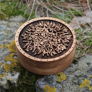MOLDAVITE oak box for collectors of stones, moldavite and bracelets