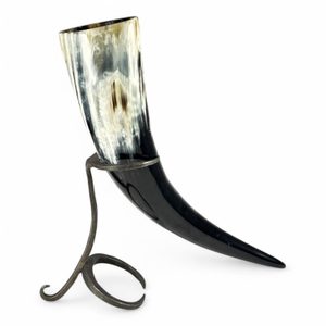 Forged drinking horn holder