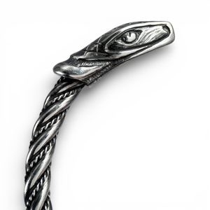 JÖRMUNGANDR, Midgard Serpent, bracelet, sterling silver
