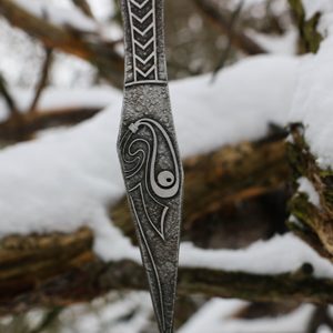 MUNINN etched throwing Knife - 1 piece