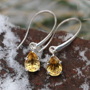 SINOPE pendant and earrings, silver 925 citrine, set