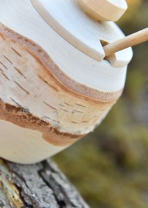 Birch box for salt and spoons