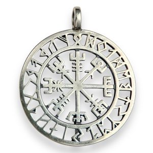 VEGVISIR, runes, pendant, silver