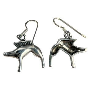 Sanglier, boucles d'oreilles, argent