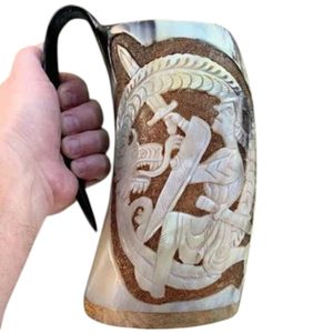 Dragon vs. Norman, Viking horn cup