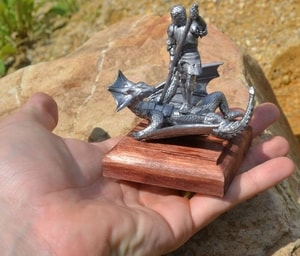 KNIGHT AND THE DRAGON, HISTORICAL TIN STATUE - PEWTER FIGURES{% if kategorie.adresa_nazvy[0] != zbozi.kategorie.nazev %} - PAGAN DECORATIONS{% endif %}