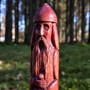 PERUN, Slavic God, carved statue