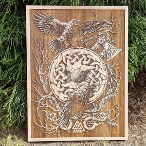 HUGINN UND MUNINN WANDDEKORATION, HOLZ 30X40CM - HOLZFIGUREN{% if kategorie.adresa_nazvy[0] != zbozi.kategorie.nazev %} - HOLZPRODUKTE{% endif %}