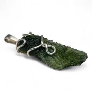ALBA, pendentif - Moldavite, argent 925/1000