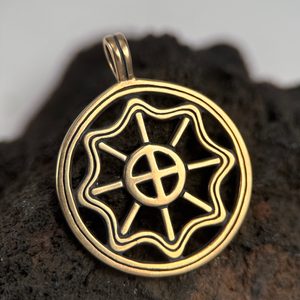 SLAVIC SUN II, bronze pendant