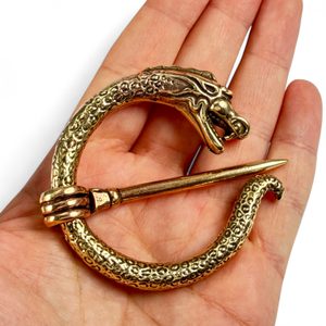 NIDHOGG, dragon brooch, bronze