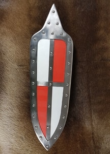 HUNGARIAN SHIELD, 15TH CENTURY, RED, WHITE - LIVING HISTORY SHIELDS{% if kategorie.adresa_nazvy[0] != zbozi.kategorie.nazev %} - ARMOUR HELMETS, SHIELDS{% endif %}